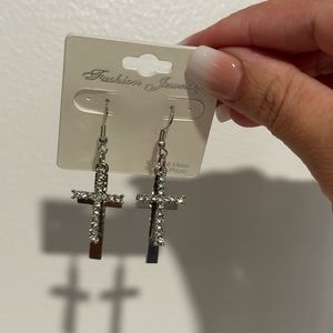 cross earrings nwt